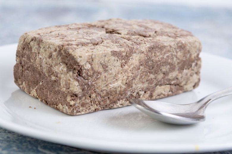 Chocolate and Vanilla Halva_traditional food on ash monday